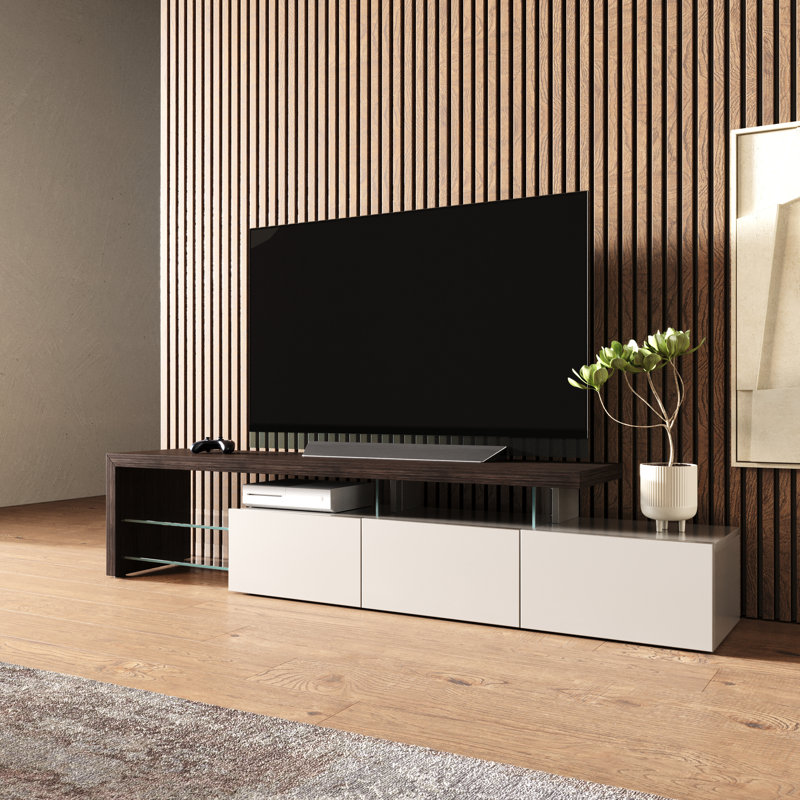 Cream and oak tv stand hotsell